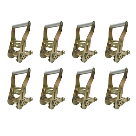 Tie 4 Safe Heavy Duty 2" Handle Ratchet Buckle Tow Dolly Truck Trailer Flatbed Farm, 8PK RB04RK-52-8